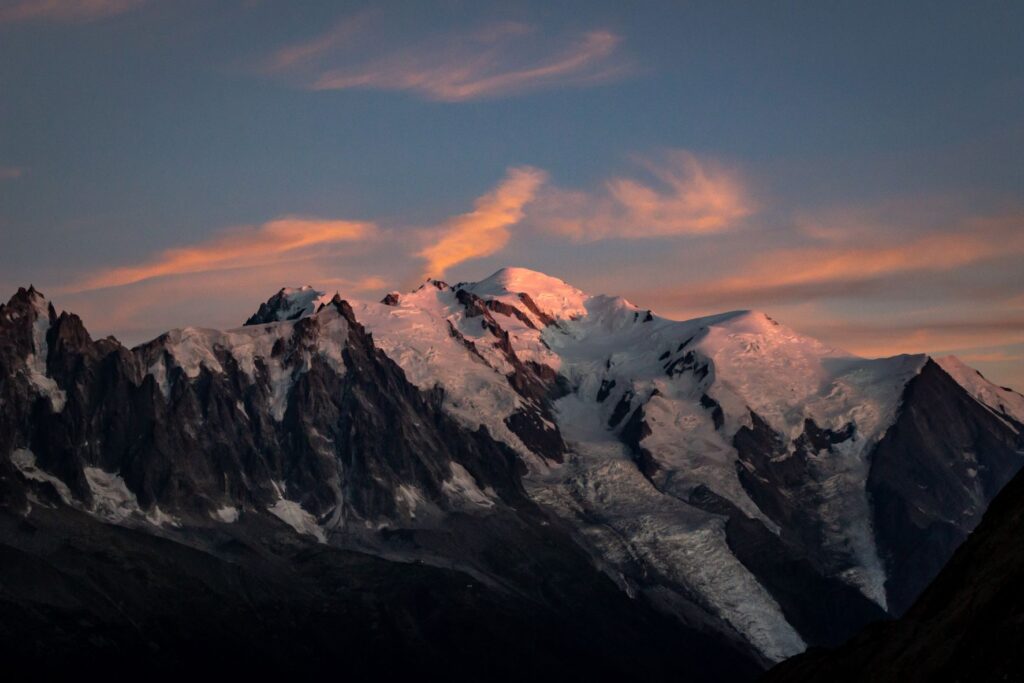 Mont Blanc západ slunce
